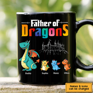 Father Of Dragons Personalized Custom Mug - Father's Day, Birthday Gift For Dad