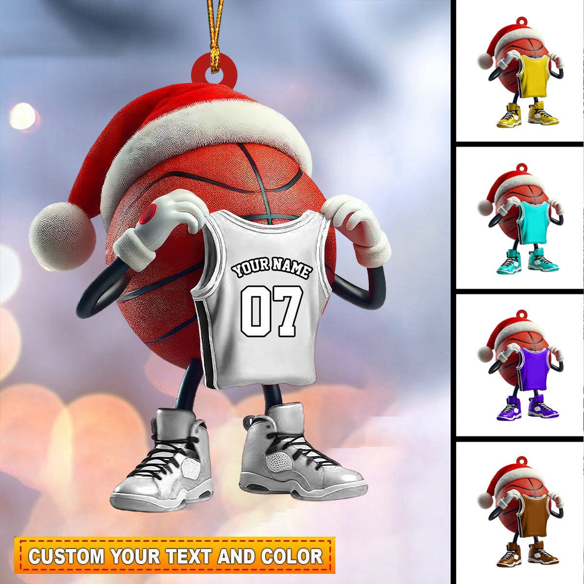 Personalized Basketball Christmas Ornament-Gift For Basketball Players and Fans-2024 New Release