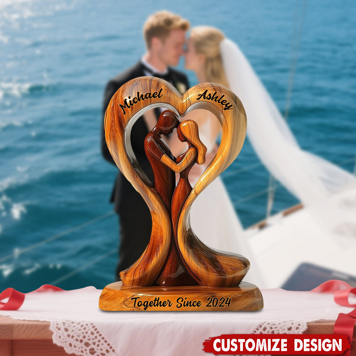 You And Me We Got This - Personalized Couple Shaped Acrylic Plaque