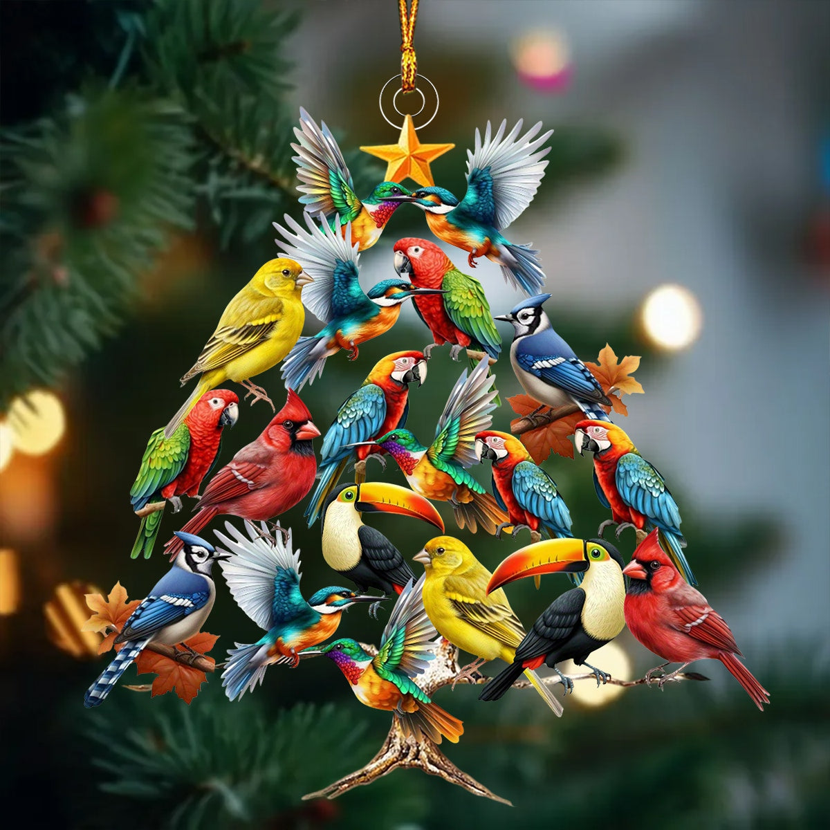 Cute Bird Christmas Tree Ornament, Gift For Bird Lovers-2024 New Release