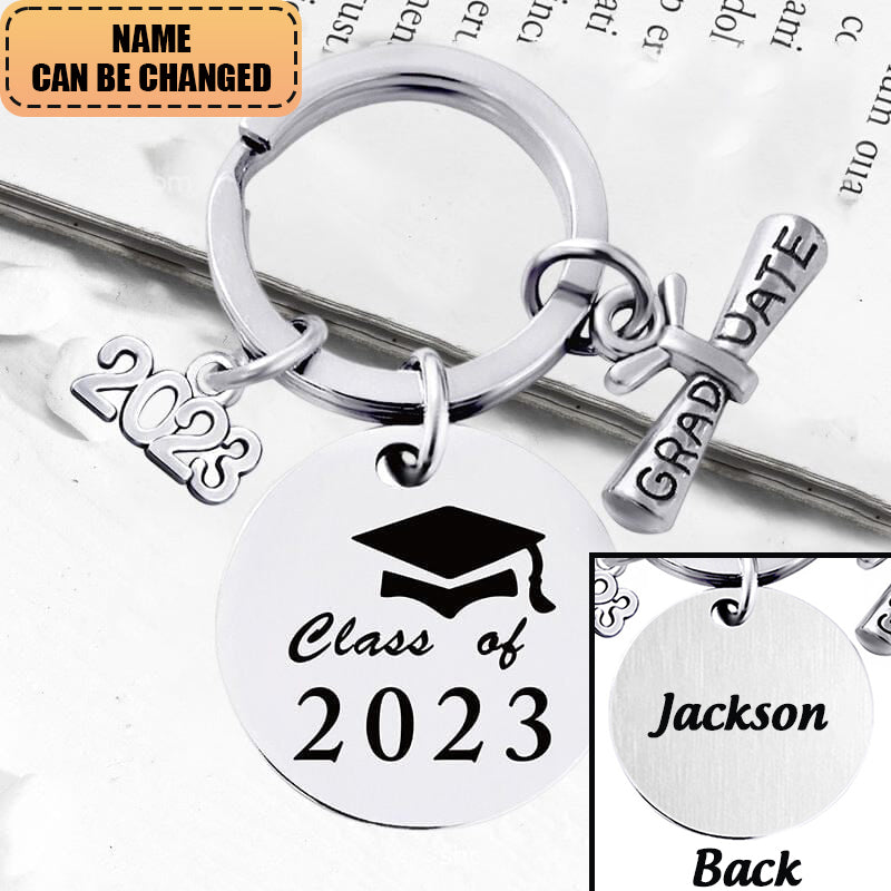 Custom Personalized 2023 Graduation Season Metal Keychain Gift with gift box