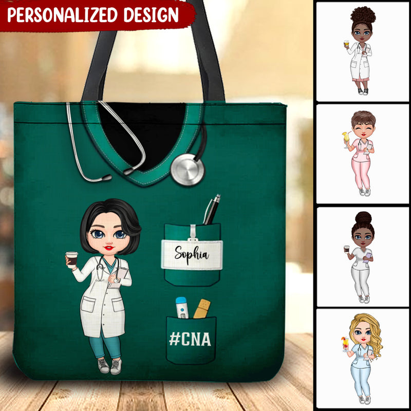 Nurse Life Pretty Doll Nurse Personalized Tote Bag