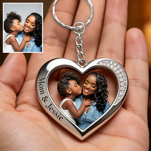 Perfect Mother’s Day Gift - Personalized Heart Custom Photo Keychain