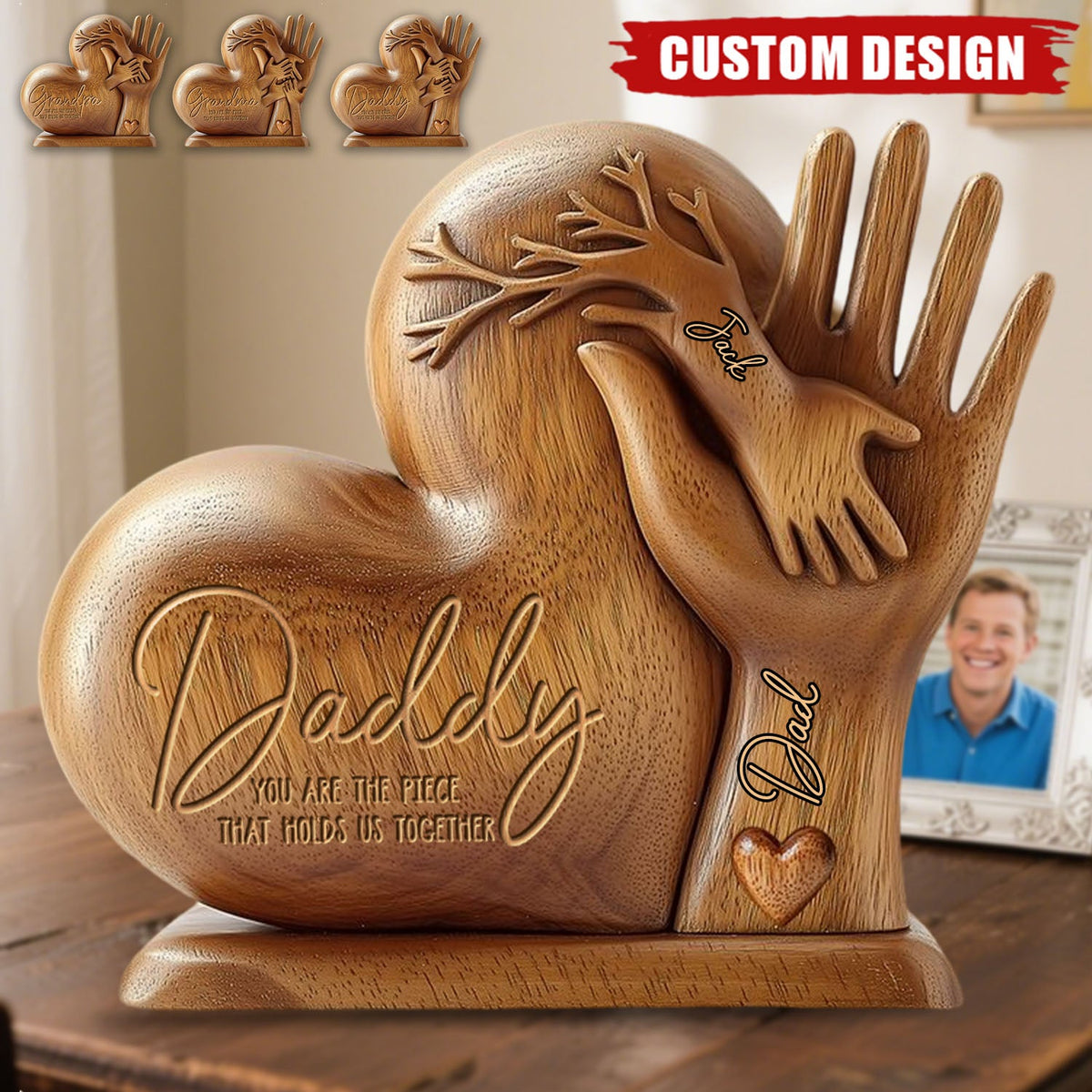 Dad You Are The Piece That Holds Us Together - Personalized Acrylic Plaque, Father's Day Gift