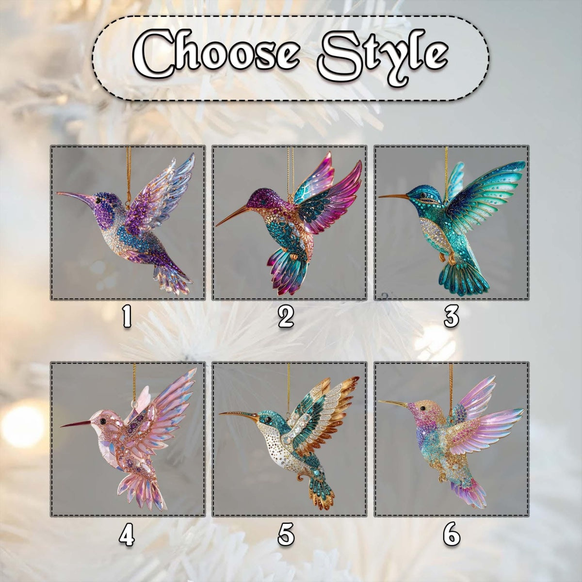 New Release - Hummingbird Ornament - Gift For Bird Lovers