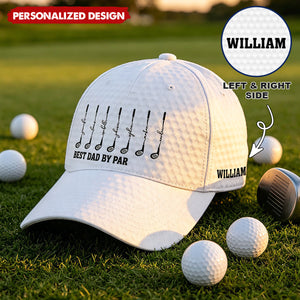 Best Dad Grandpa By Par Golf Clubs-Personalized Classic Cap