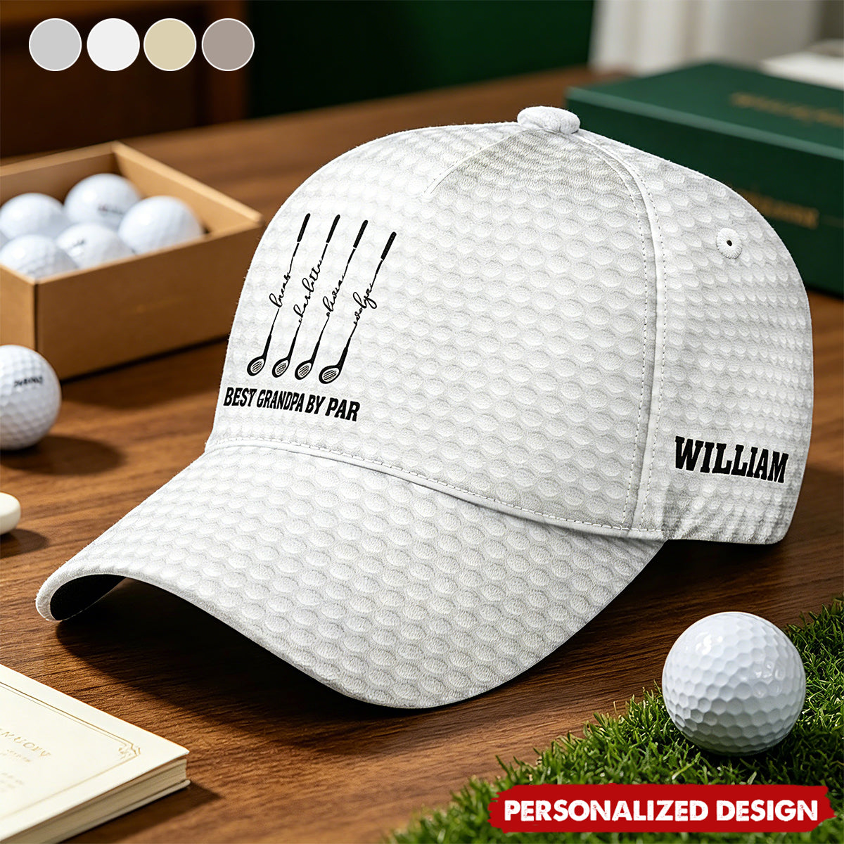 Best Dad Grandpa By Par Golf Clubs-Personalized Classic Cap