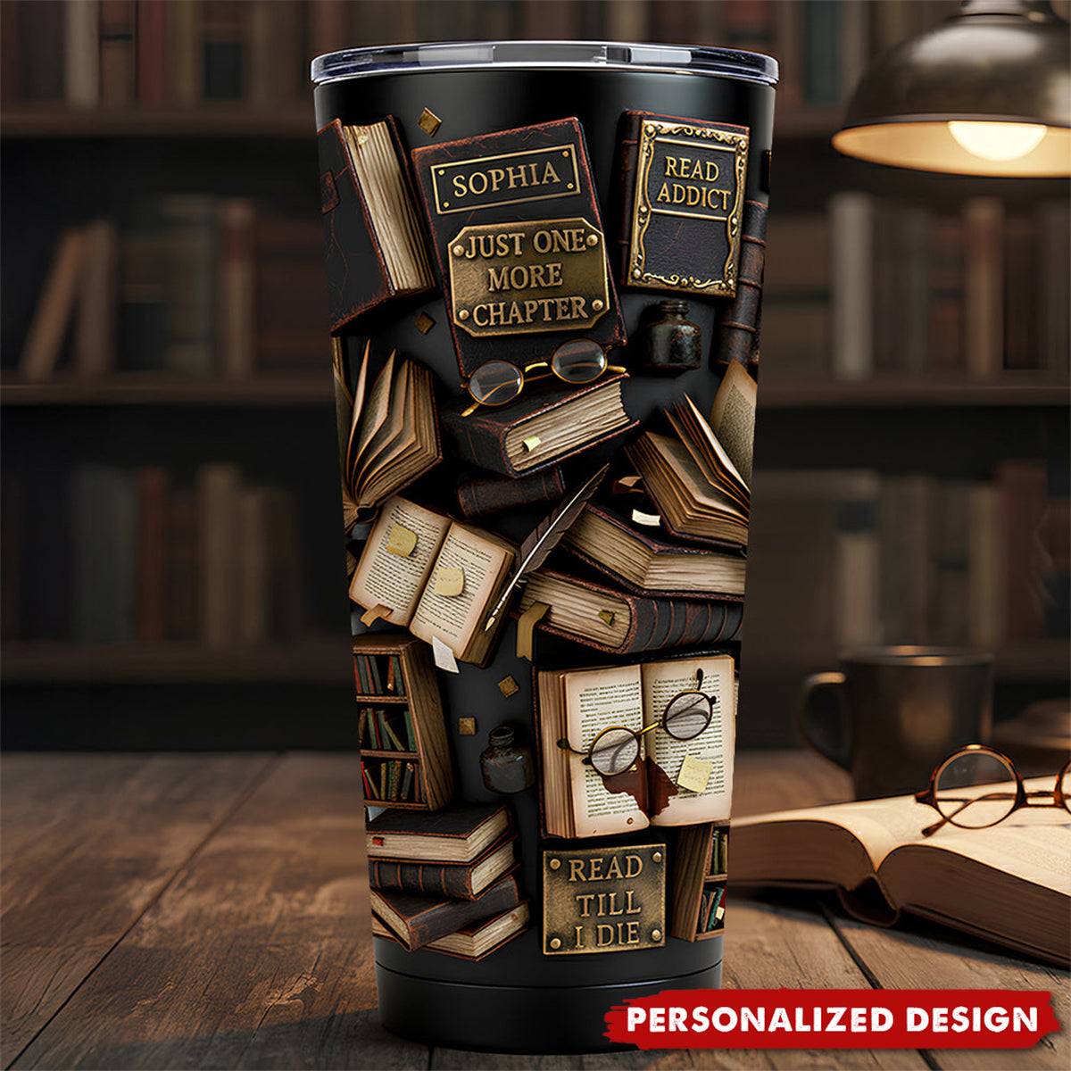 Reading Book 20oz Tumbler - Personalized Gifts For Book Lovers