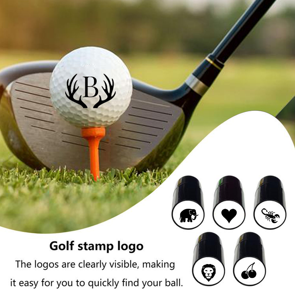 Personalized Monogrammed Initial Golf Ball Stamp-Gift for Golf Player