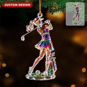 Personalized Golf Ornament, Golfer Christmas Ornament, Golf Lover Gift
