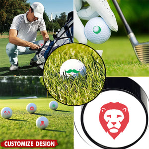 Personalized Monogrammed Initial Golf Ball Stamp-Gift for Golf Player