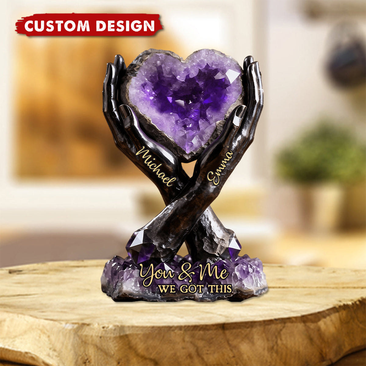 Personalized Couple Custom Shaped Acrylic Plaque - You & Me We Got This