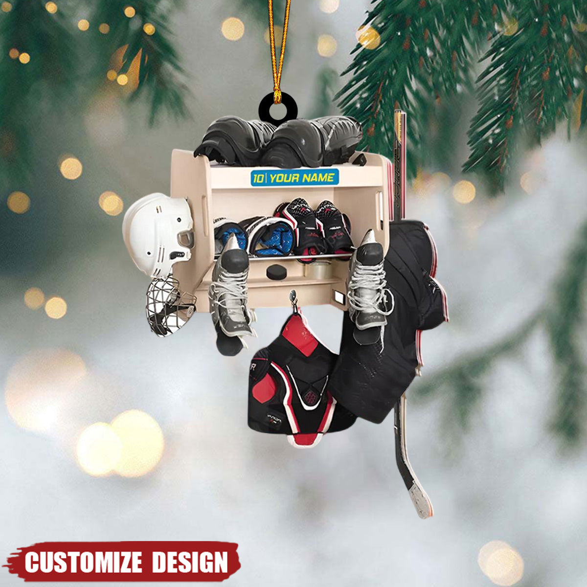 Personalized Hockey Closet Ornament -Gift For Hockey Lover - 2025 New Release