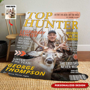Personalized Retirement Hunting Magazine Blanket-Gifts for Retired Hunters
