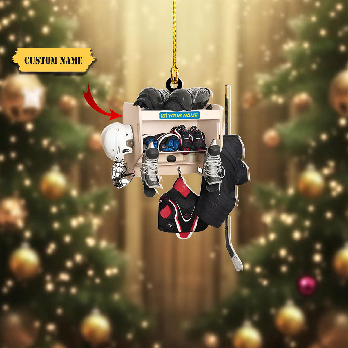 Personalized Hockey Closet Ornament -Gift For Hockey Lover - 2025 New Release