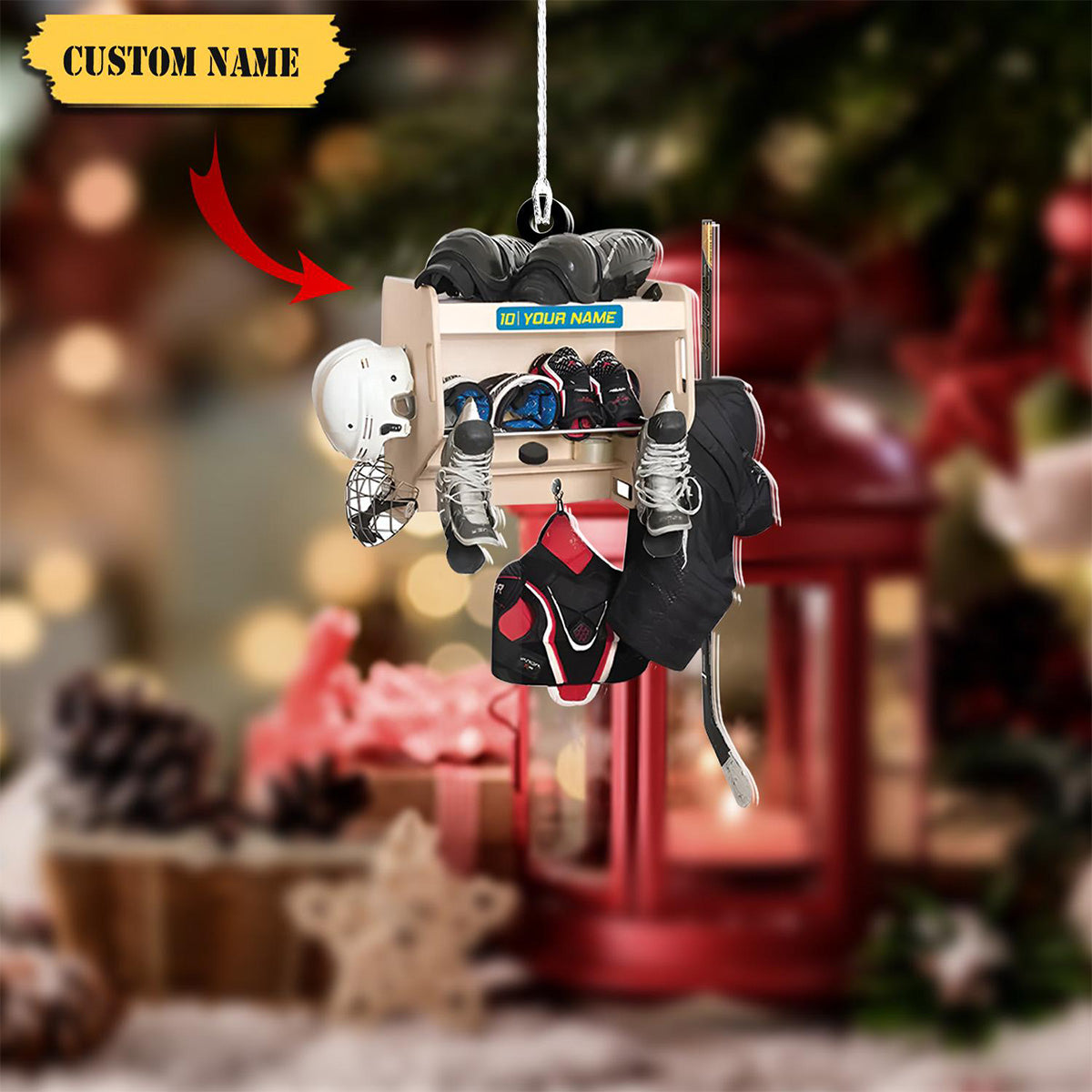 Personalized Hockey Closet Ornament -Gift For Hockey Lover - 2025 New Release