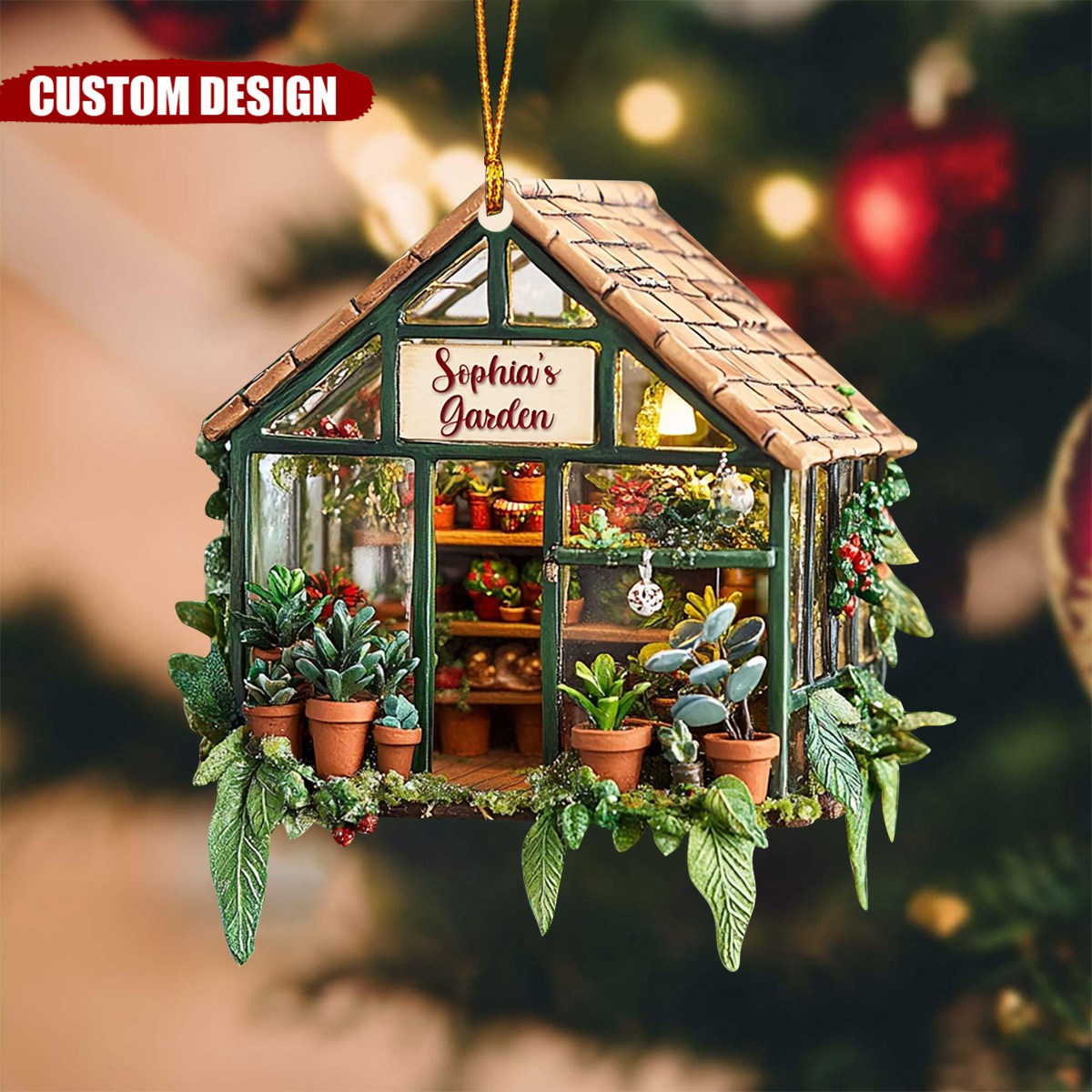 Personalized Greenhouse garden Christmas Ornament-Gifts For garden Lovers-2025 New Release