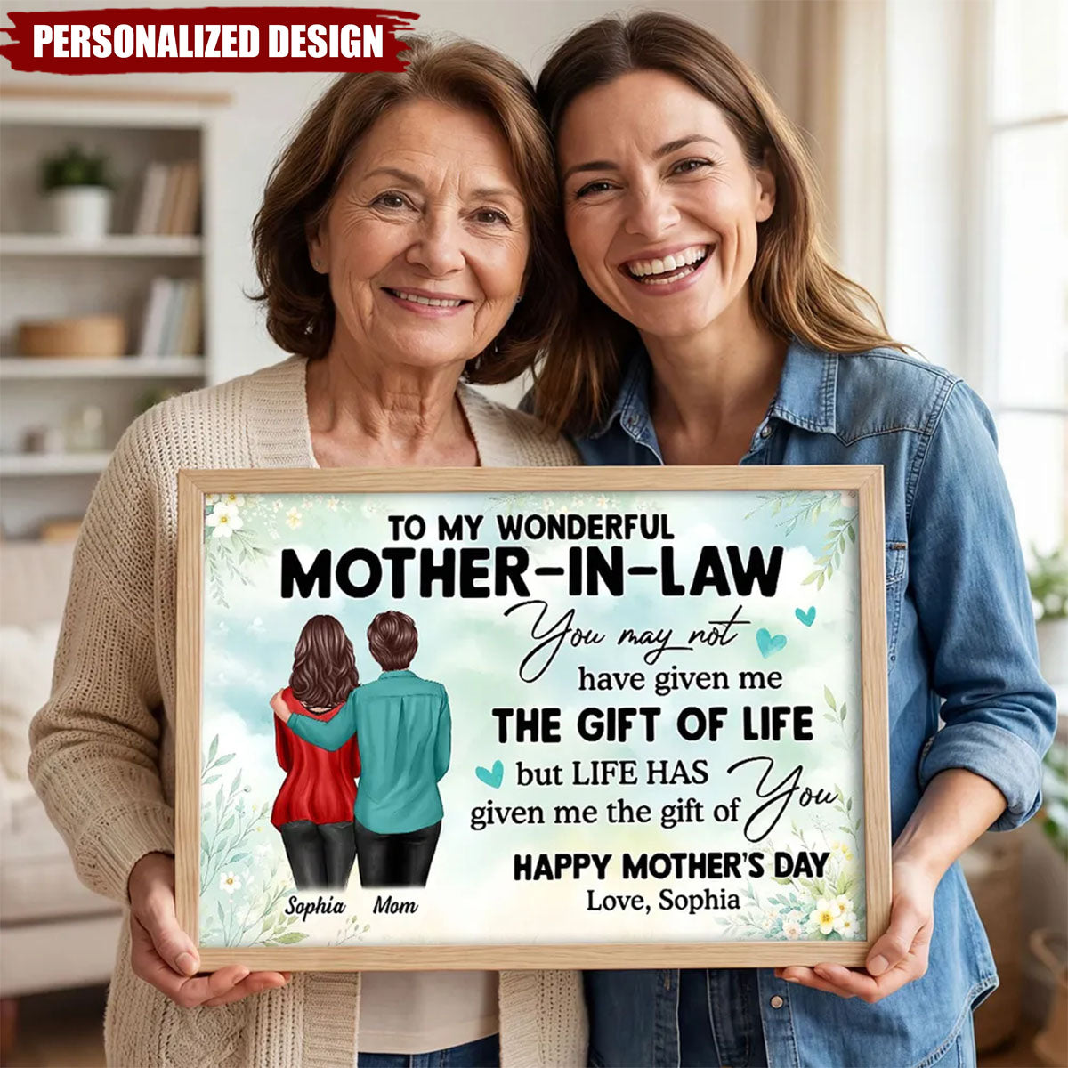 To My Mother-In-Law Happy Mother's Day-Personalized Poster-Heartwarming Mother's Day Gift For Mother-In-Law