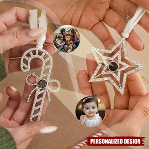 Personalized Family Photo Projection Ornament for Christmas