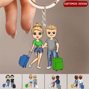 Travel Road Trip Camping Adventures Personalized Keychain Gift For Travel Lovers