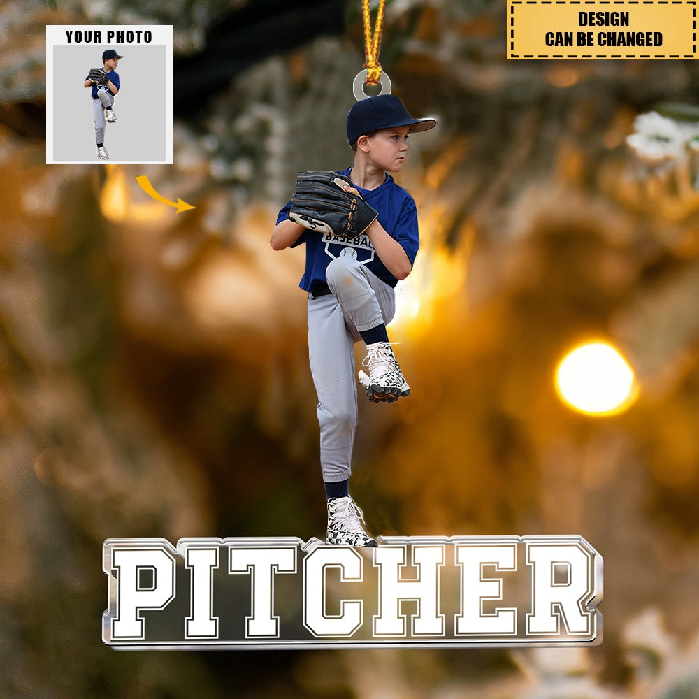 Baseball Lover For Son, Grandson - Personalized Acrylic Photo Ornament ...