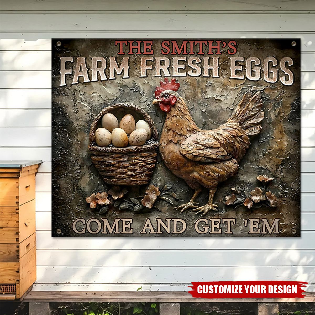 Personalized Farmer Rectangle Metal Sign-Chicken Coop Signs