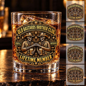 Brotherhood Built To Last Forever - Personalized Whiskey Glass