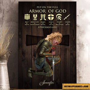 A Child of God A Woman of Faith A Warrior of Christ Personalized Custom Vertical Poster