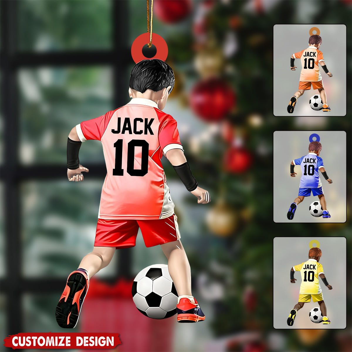 Personalized Soccer Christmas Ornament, Sport Christmas Ornament - Gift For Soccer Lover