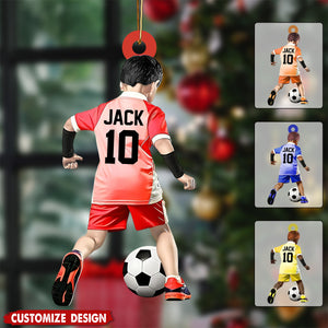 Personalized Soccer Christmas Ornament, Sport Christmas Ornament - Gift For Soccer Lover