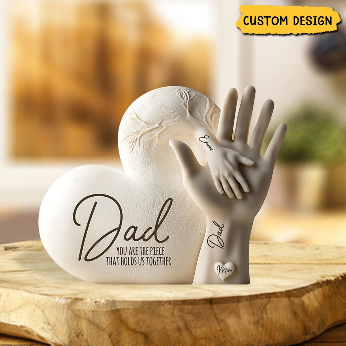 Dad You Are The Piece That Holds Us Together - Personalized Acrylic Plaque, Father's Day Gift for Dad