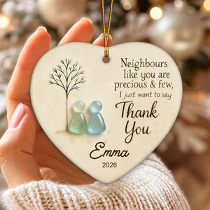 Personalized "Thank You Neighbours" Heart - Shaped Ornament