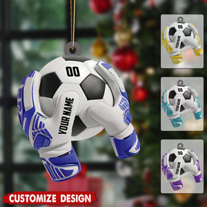 Personalized Soccer Goal Keeper Acrylic Ornament - Gift For Soccer Lovers