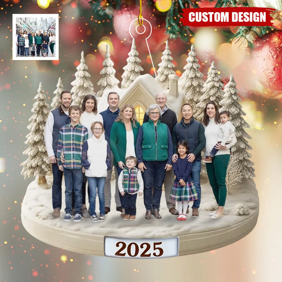Custom Photo Acrylic Ornament - Personalized Christmas Birthday Gifts For Mom, Dad, Kids - Our Winter Wonderland