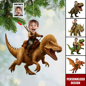 Personalized Dinosaur Ornament-Funny Christmas Gift for Boys