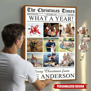 What A Year-Personalized Family Photo Christmas Poster-Gift for Family