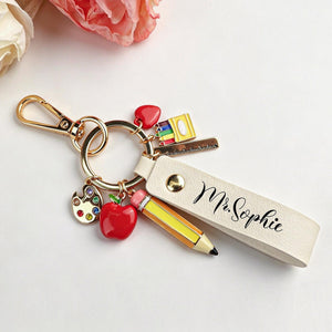 Personalized Back to School Keychain - Teacher Appreciation Gift