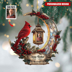 I Am Always With You-Personalized Cardinal Memorial Christmas Ornament