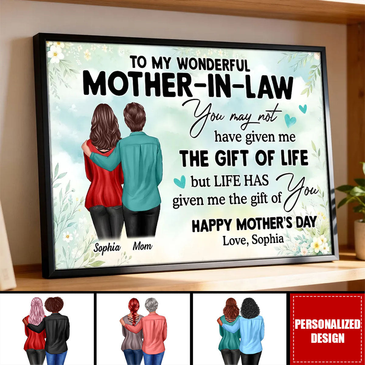 To My Mother-In-Law Happy Mother's Day-Personalized Poster-Heartwarming Mother's Day Gift For Mother-In-Law