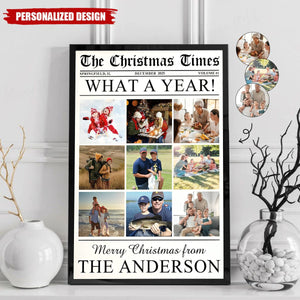 What A Year-Personalized Family Photo Christmas Poster-Gift for Family
