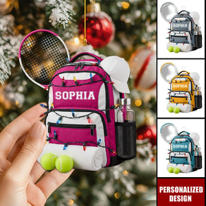 Personalized Tennis Backpack Ornament Gift for Tennis Players