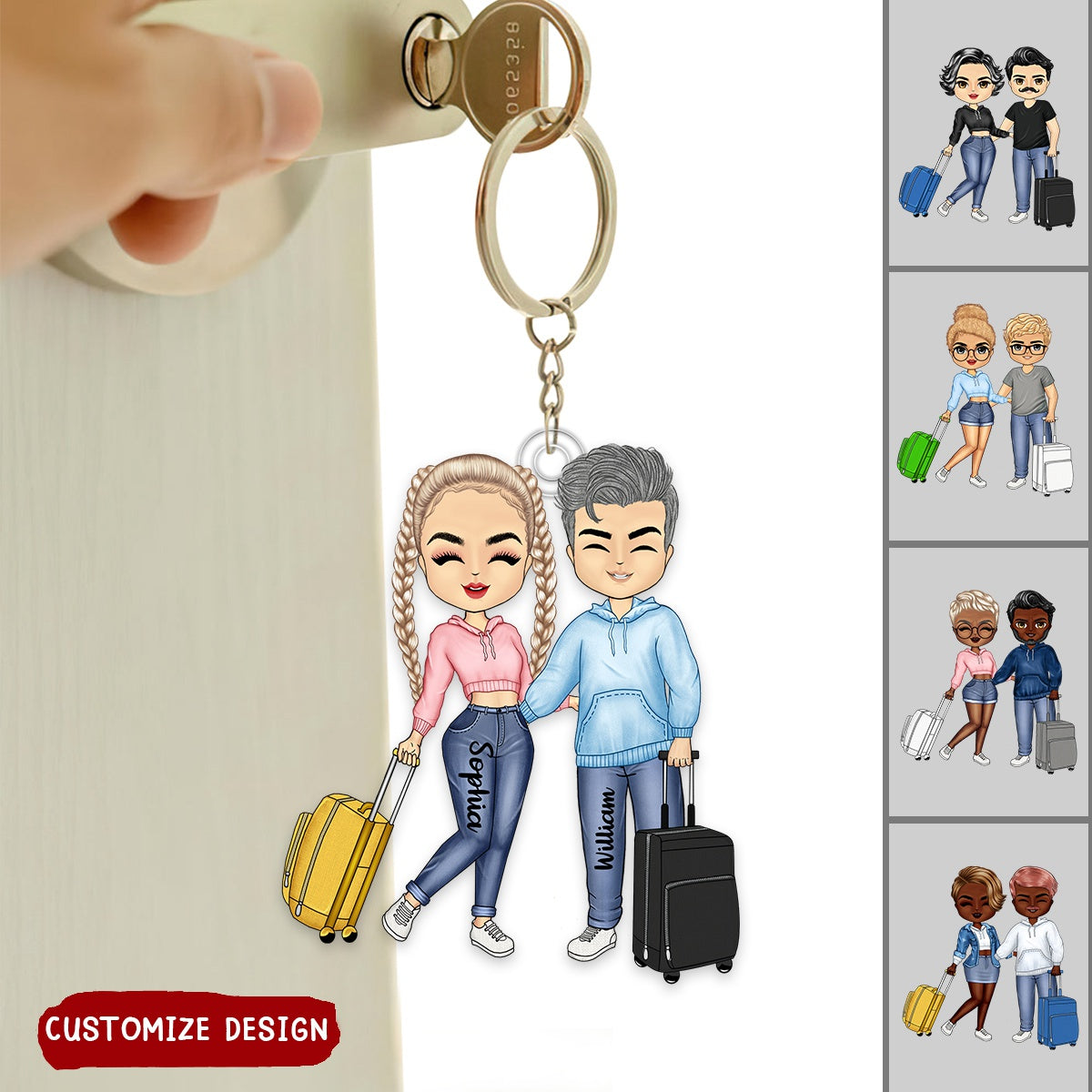 Travel Road Trip Camping Adventures Personalized Keychain Gift For Travel Lovers