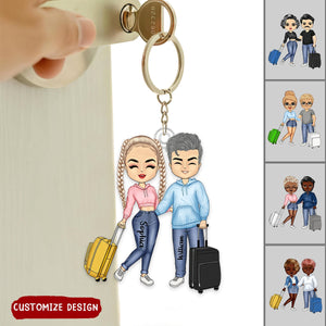 Travel Road Trip Camping Adventures Personalized Keychain Gift For Travel Lovers