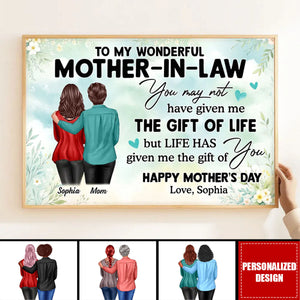 To My Mother-In-Law Happy Mother's Day-Personalized Poster-Heartwarming Mother's Day Gift For Mother-In-Law