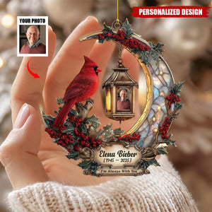 I Am Always With You-Personalized Cardinal Memorial Christmas Ornament