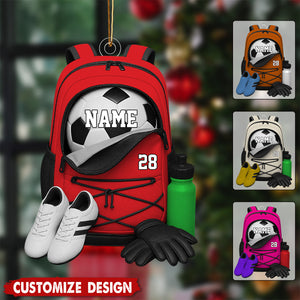 Personalized Soccer Bag Christmas Ornament - Gift For Soccer Player, Soccer Team