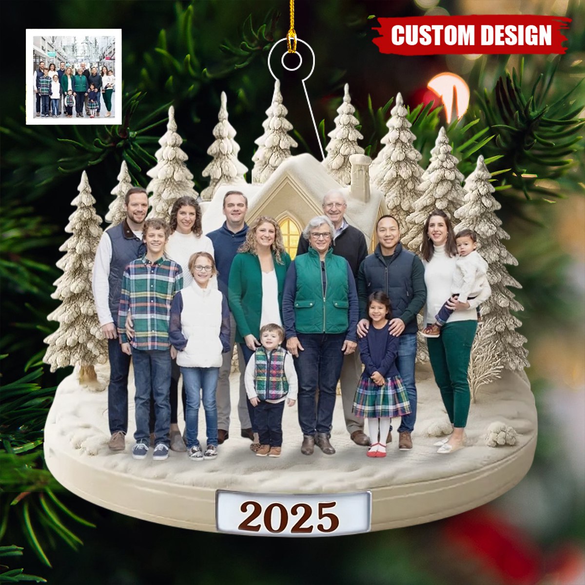 Custom Photo Acrylic Ornament - Personalized Christmas Birthday Gifts For Mom, Dad, Kids - Our Winter Wonderland