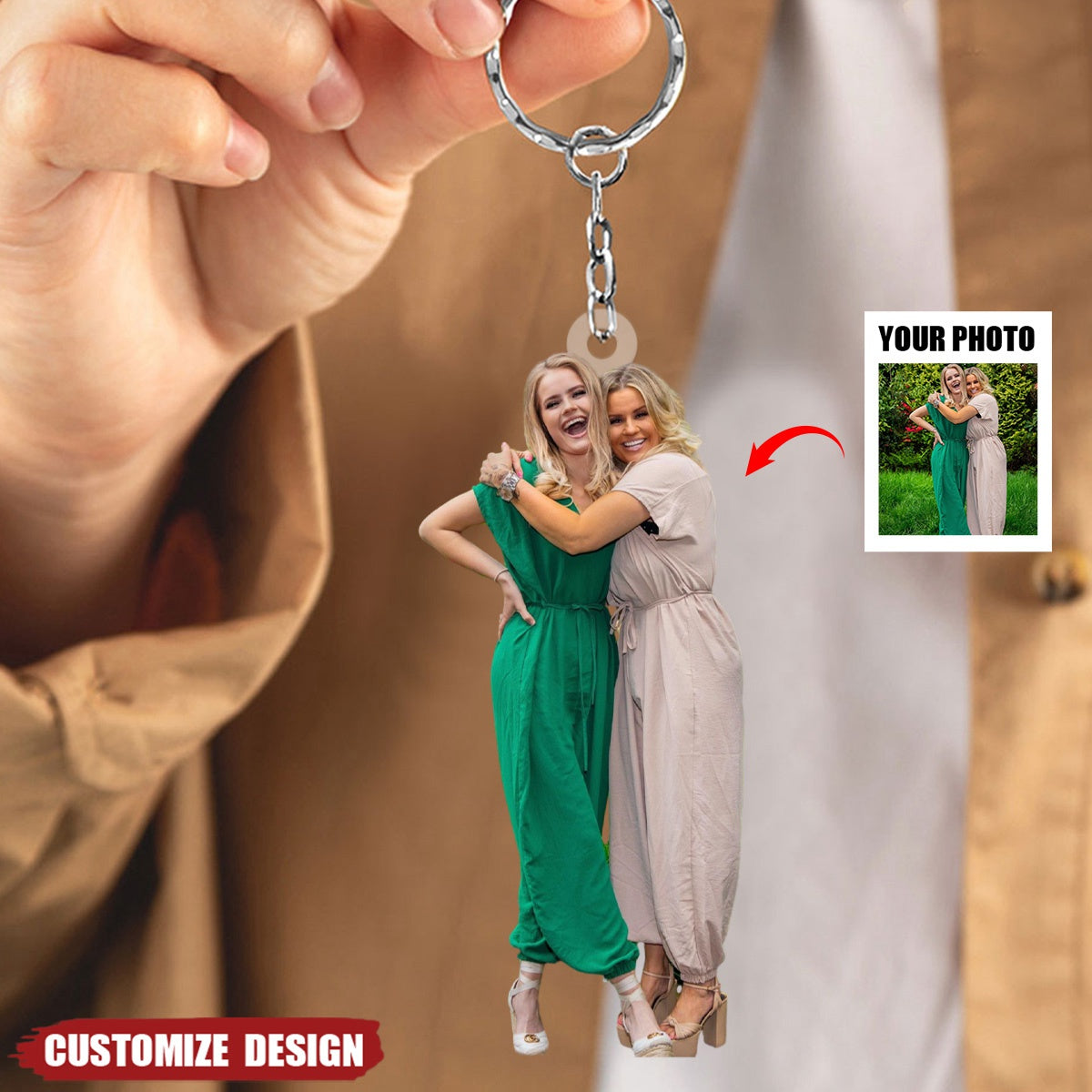 Gift For Family-Personalized Upload Photo Acrylic Keychain