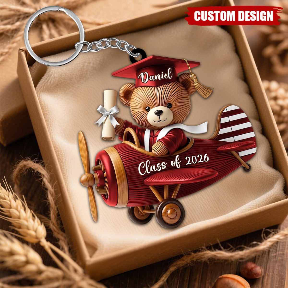 Class of Graduate Airplane Keychain - Gift For Graduates
