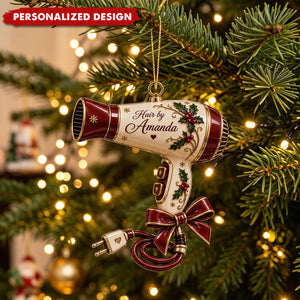 Personalized Hair Stylist Ornament, Hairstylist Gift for Her